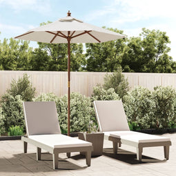 vidaXL - Parasol - met - houten - paal - 196x231 - cm - zandkleurig