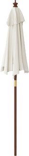 vidaXL - Parasol - met - houten - paal - 196x231 - cm - zandkleurig