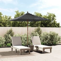 vidaXL - Parasol - met - houten - paal - 198x198x231 - cm - antracietkleurig