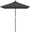 vidaXL - Parasol - met - houten - paal - 198x198x231 - cm - antracietkleurig
