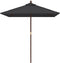 vidaXL - Parasol - met - houten - paal - 198x198x231 - cm - zwart