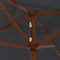 vidaXL - Parasol - met - houten - paal - 198x198x231 - cm - zwart