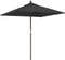 vidaXL - Parasol - met - houten - paal - 198x198x231 - cm - zwart