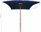 vidaXL - Parasol - met - houten - paal - 200x300 - cm - blauw