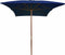 vidaXL - Parasol - met - houten - paal - 200x300 - cm - blauw