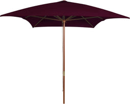 vidaXL - Parasol - met - houten - paal - 200x300 - cm - bordeauxrood