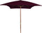 vidaXL - Parasol - met - houten - paal - 200x300 - cm - bordeauxrood