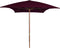 vidaXL - Parasol - met - houten - paal - 200x300 - cm - bordeauxrood