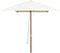 vidaXL - Parasol - met - houten - paal - 200x300 - cm - crèmewit