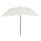 vidaXL - Parasol - met - houten - paal - 200x300 - cm - crèmewit