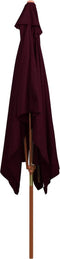 vidaXL - Parasol - met - houten - paal - 200x300 - cm - crèmewit