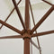 vidaXL - Parasol - met - houten - paal - 200x300 - cm - crèmewit