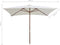 vidaXL - Parasol - met - houten - paal - 200x300 - cm - crèmewit
