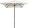 vidaXL - Parasol - met - houten - paal - 200x300 - cm - crèmewit