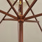 vidaXL - Parasol - met - houten - paal - 200x300 - cm - crèmewit