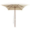vidaXL - Parasol - met - houten - paal - 200x300 - cm - crèmewit