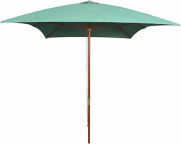 vidaXL - Parasol - met - houten - paal - 200x300 - cm - groen