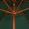 vidaXL - Parasol - met - houten - paal - 200x300 - cm - groen