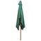 vidaXL - Parasol - met - houten - paal - 200x300 - cm - groen