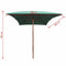 vidaXL - Parasol - met - houten - paal - 200x300 - cm - groen