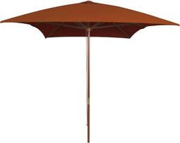 vidaXL - Parasol - met - houten - paal - 200x300 - cm - terracottakleurig