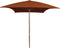 vidaXL - Parasol - met - houten - paal - 200x300 - cm - terracottakleurig