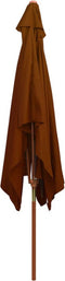 vidaXL - Parasol - met - houten - paal - 200x300 - cm - terracottakleurig