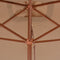 vidaXL - Parasol - met - houten - paal - 200x300 - cm - taupe
