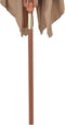 vidaXL - Parasol - met - houten - paal - 200x300 - cm - taupe