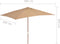 vidaXL - Parasol - met - houten - paal - 200x300 - cm - taupe