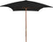 vidaXL - Parasol - met - houten - paal - 200x300 - cm - zwart