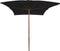 vidaXL - Parasol - met - houten - paal - 200x300 - cm - zwart