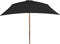 vidaXL - Parasol - met - houten - paal - 200x300 - cm - zwart