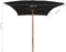 vidaXL - Parasol - met - houten - paal - 200x300 - cm - zwart