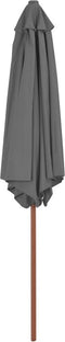 vidaXL - Parasol - met - houten - paal - 270 - cm - antraciet