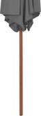 vidaXL - Parasol - met - houten - paal - 270 - cm - antraciet