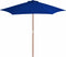 vidaXL - Parasol - met - houten - paal - 270 - cm - blauw