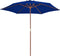 vidaXL - Parasol - met - houten - paal - 270 - cm - blauw
