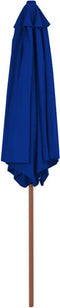 vidaXL - Parasol - met - houten - paal - 270 - cm - blauw