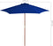 vidaXL - Parasol - met - houten - paal - 270 - cm - blauw