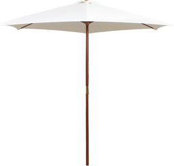 vidaXL - Parasol - met - houten - paal - 270 - cm - bordeauxrood