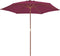 vidaXL - Parasol - met - houten - paal - 270 - cm - bordeauxrood