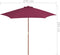 vidaXL - Parasol - met - houten - paal - 270 - cm - bordeauxrood