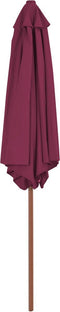 vidaXL - Parasol - met - houten - paal - 270 - cm - bordeauxrood