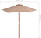 vidaXL - Parasol - met - houten - paal - 270 - cm - taupe