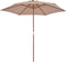 vidaXL - Parasol - met - houten - paal - 270 - cm - taupe