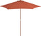 vidaXL - Parasol - met - houten - paal - 270 - cm - terracotta