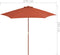 vidaXL - Parasol - met - houten - paal - 270 - cm - terracotta