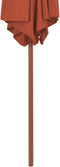 vidaXL - Parasol - met - houten - paal - 270 - cm - terracotta