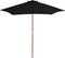vidaXL - Parasol - met - houten - paal - 270 - cm - zwart